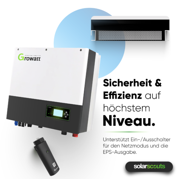 Growatt SPH4000TL3-BH-UP 4kW Solar Hybrid Wechselrichter 3-phasig