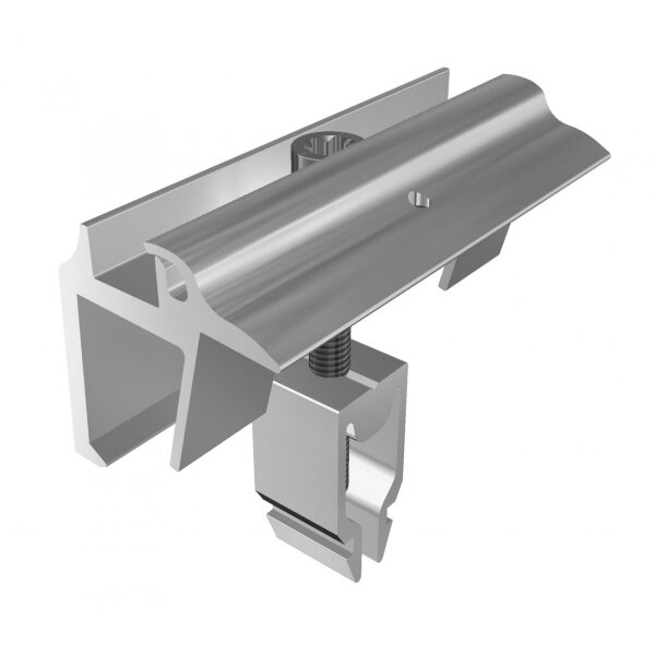SL-Rack Endklemme Vario mit Erdung, für Modulrahmenhöhen 30-50 mm 91114-00