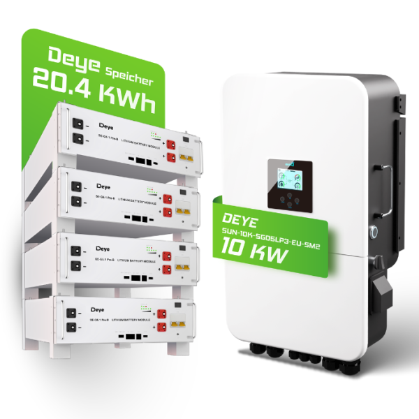 Hybrid-Set: Deye 10kW Wechselrichter + 20,48kWh Deye SE-F5 Pro-C