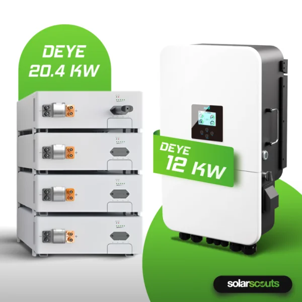 Hybrid-Set: Deye 12kW Hybrid-Wechselrichter + 20,48kWh Speicher SE-F5 Pro-C