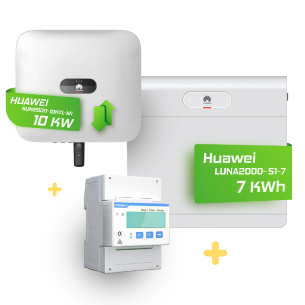 Hybrid-Set: Huawei 10kW Hybrid-Wechselrichter + 7kWh Huawei Speicher LUNA2000-7-S1