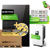 Photovoltaik Komplettset 10,8 kWp + 15,36kWh Speicher – Hybrid PV-Anlage