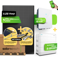 PV Complete Set 11.28 kWp with Sungrow SH10.0RT and Aiko...