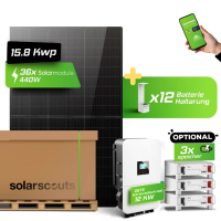 Solarscouts 16,38 kWp | JA Solar Module | Deye SUN 12K-SG05LP3-EU-SM2 | Deye SE-G5.1 Pro-B Batteriespeicher (Optional)