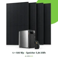 Balkonkraftwerk mit Speicher 2000W - Ja Solar 500W...