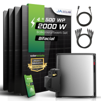 Balkonkraftwerk mit Speicher 2000W - Ja Solar 500W...