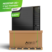 AIKO Solar 540W Glas-Glas Full Black Solarmodul –...
