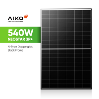 AIKO Solar 540W Glas-Glas Bifazial Black Frame Solarmodul...