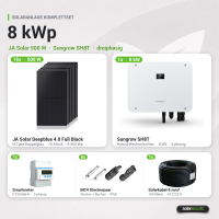 Sungrow Solaranlage 8kWp 16x JA Solar 500W + Sungrow SH8T