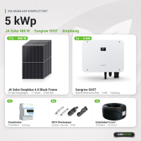Sungrow Solaranlage 5kWp 11x JA Solar 460W + Sungrow SH5T