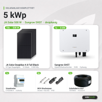 Sungrow Solaranlage 5kWp 10x JA Solar 500W + Sungrow SH5T