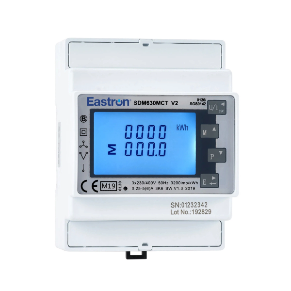Eastron SDM630MCT Smartmeter für Solis RHI - 3-Phasig (externer CT, 120A/40mA)