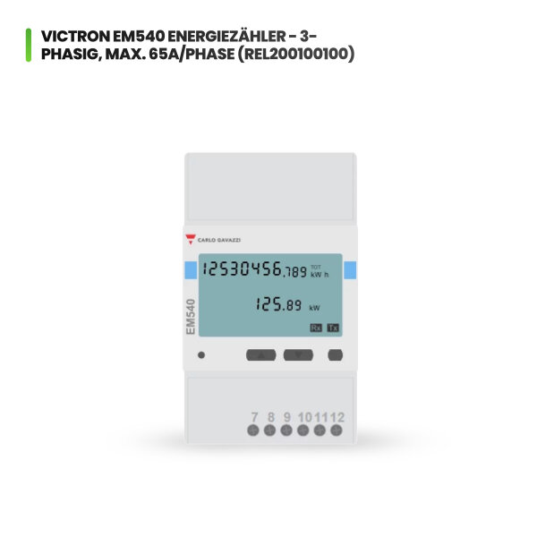 Victron EM540 Energiezähler - 3-Phasig, max. 65A/Phase REL200100100