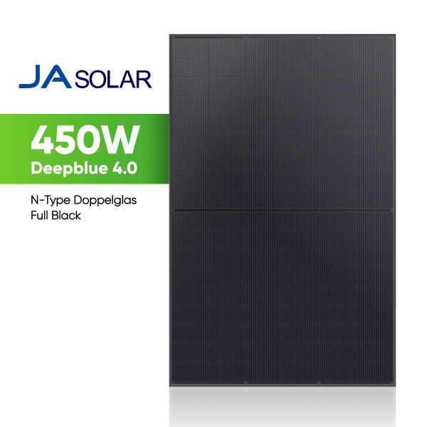 JA Solar 450W JAM54D41LB Bifazial Full Black N-Type Glas-Glas - Palette