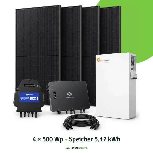 APsystems EZHI + EZ1-M 2000 Wp балконная электростанция с накопителем 5,12 кВт·ч