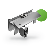 SL-Rack Endklemme mit Erdung silber