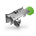 SL-Rack Endklemme mit Erdung silber